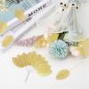 200pcs Gold Leaves Artificial Flowers,Artificial Silk Leaves, Fake Leaves with Stems Crafts Fake Faux Wired Single Leaf for DIY Crafts Floral