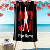 Serviette de plage avec impression personnalisée CR7, Grande serviette douce à séchage rapide pour la plage, le camping, la natation -HE206