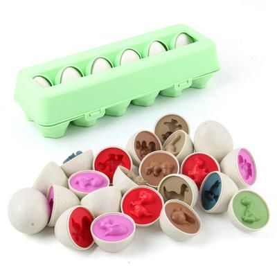Stem Children'S Science And Education Assembly Pairing Twisted Egg Color Shape Cognition Dinosaur Animal Model Smart Egg