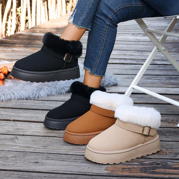 Women's Large Size Winter Warm Snow Boots Padded Lining Waterproof Ankle Boots Anti Slip Outdoor Shoes Hiking Mountaineering Sports Boots