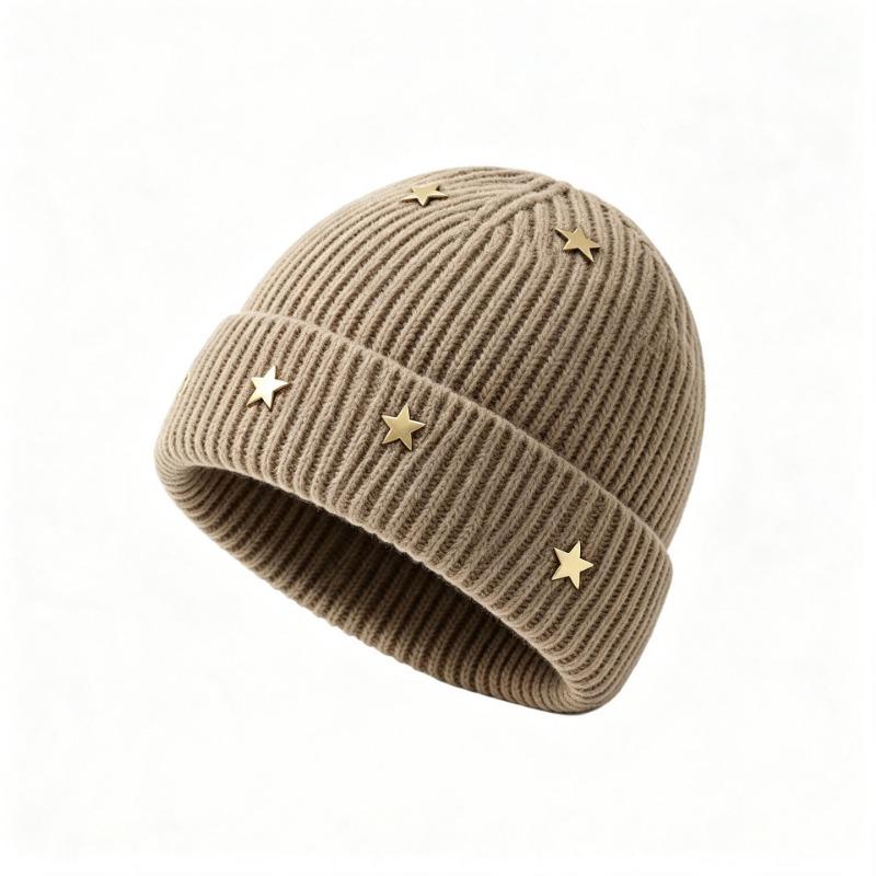 Korean Style Women Knit Hat Warm Earmuff Casual Beanie For Autumn Winter