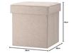 Fuji Boeki Dino Storage Stool, Folding, 38cm Wide x 38cm Deep x 40cm High, Beige, 80kg Weight Capacity, Fabric, 85846