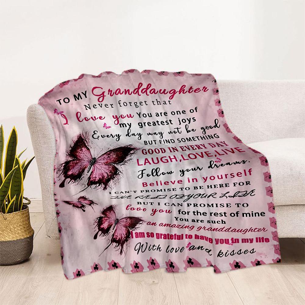 1pc Mom's Love Blanket Soft Cozy Lightweight for Travel Camping Picnics Sofa Office Bed Living Room Perfect Gift for Friends and Family