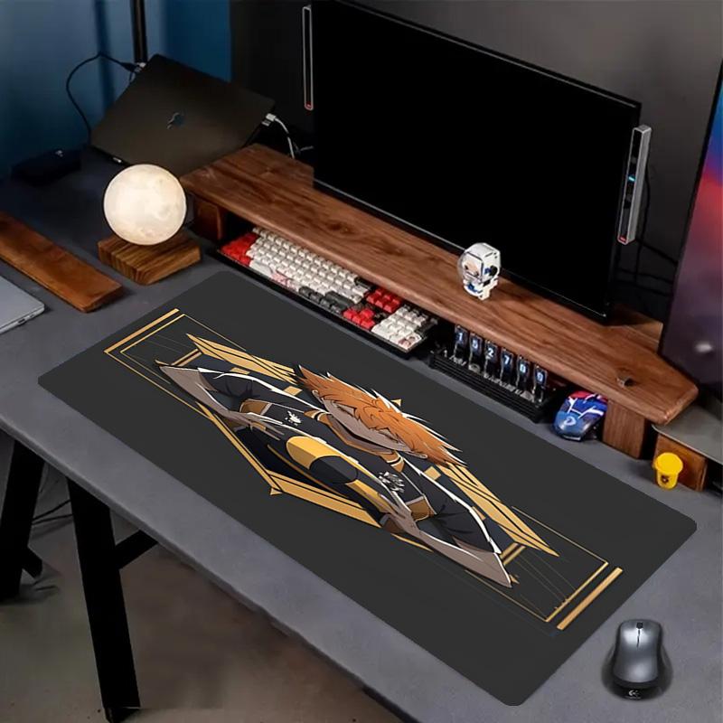 Haikyu Print Mouse Pad, Anti‑Slip Desktop keyboard Mat, for PC Laptop Gaming Working Daily Use, Cool Festival Surprise Gift