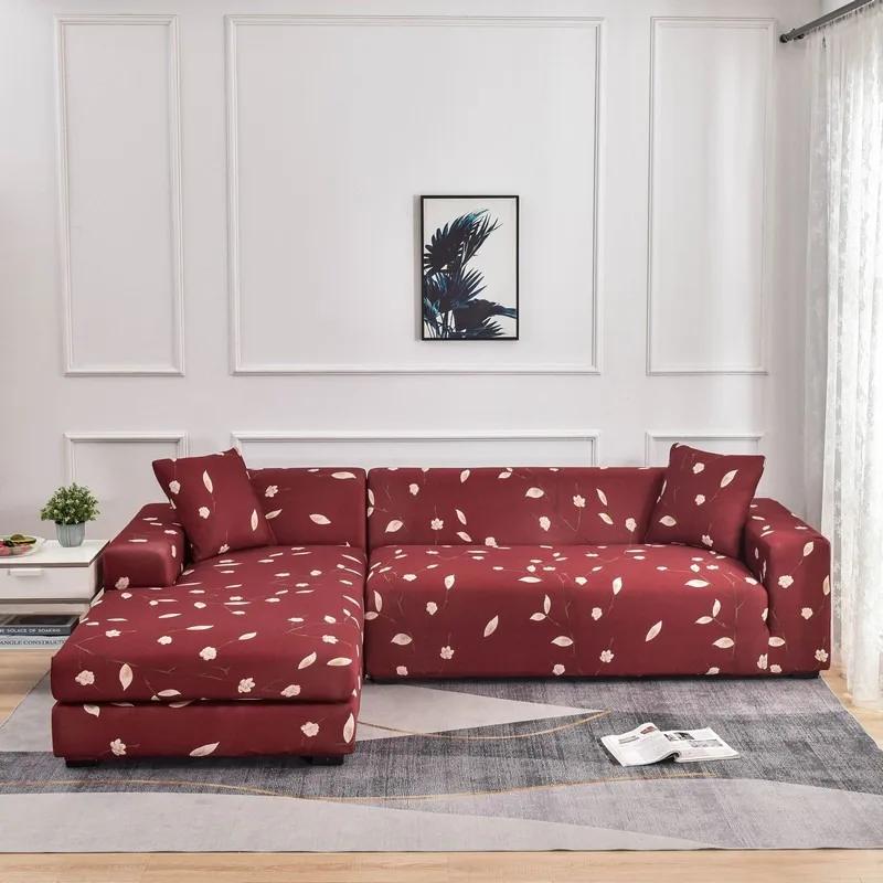 Geometric Sofa Covers for Living Room Elastic Corner Couch Cover Sectional Corner L Shaped Chaise Longue Slipcover Funda De Sofá
