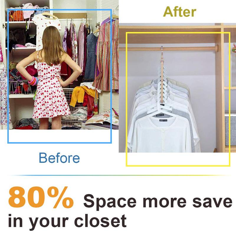 9-Hole Magic Clothes Hanger Closet Organizer Space Saving Multi-function Drying Racks Wardrobe Scarf Storage Cloth Hanger