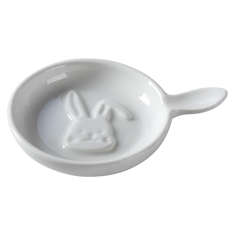 Kreative Cartoon Geprägte Keramik Saucenschale - Mini Niedliche Hot Pot Dipping- & Snackschale