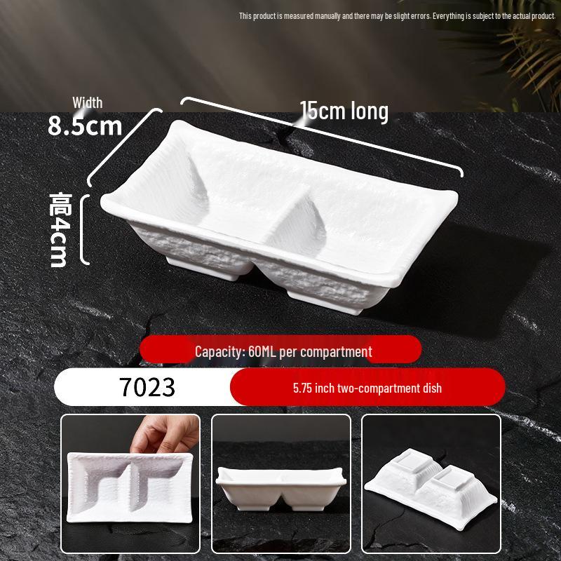 Durable Melamine Bowl Set: Small Hot Pot, Seasoning, Dipping Sauce, Rice Bowl, Water Cup Separator for Restaurants