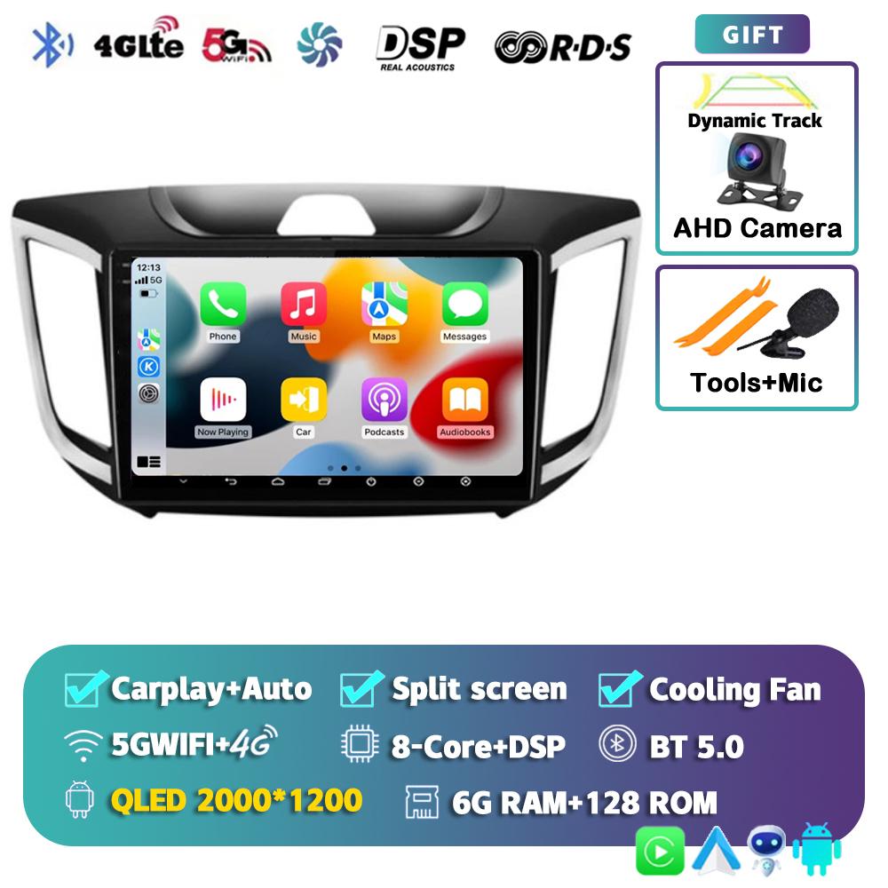 Android 14 Carplay Car Radio For Hyundai Creta ix25 2015-2019 Navigation GPS Multimidia Video Player 2din Head Unit Stereo