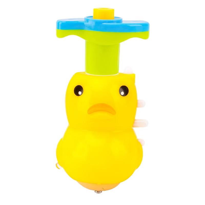 Children's Light-Up Musical Rotating UFO Toy with Cartoon Features