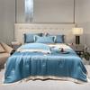 Luxury European Style Ice Silk Summer Quilt Set High-end Embroidered Cooling Blanket 4/3/1 Pcs Sets  Air Conditioning Comforter