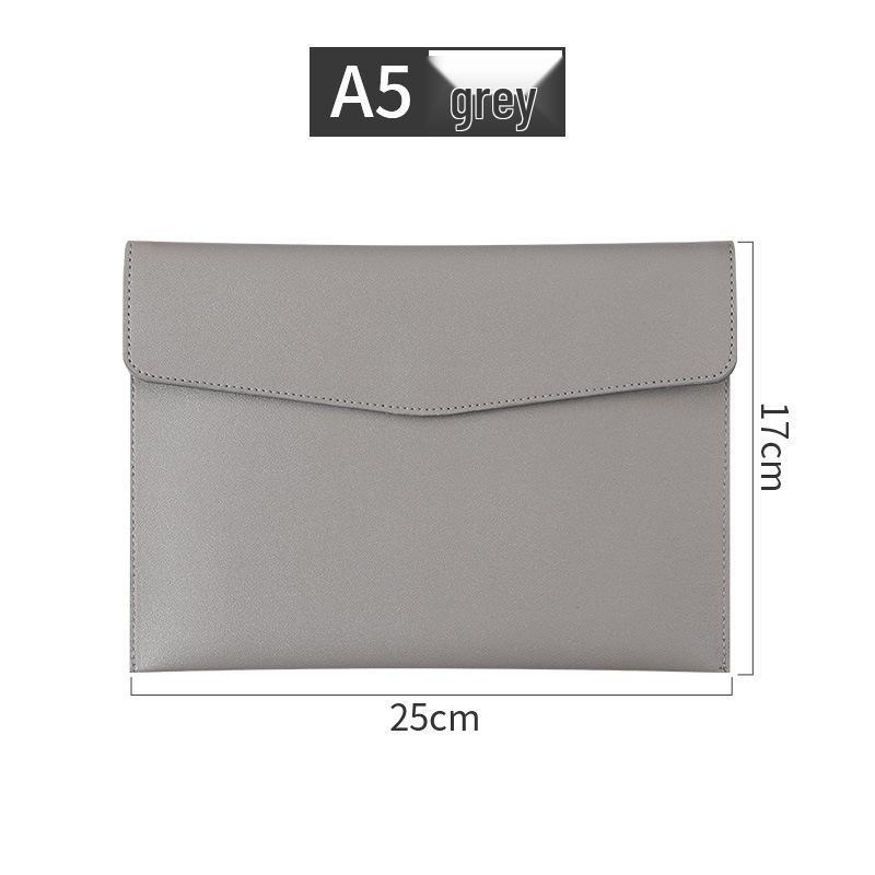 A4 Leather Magnetic File Bag with Custom Logo Options - Business Document Envelope Design in Multiple Specifications