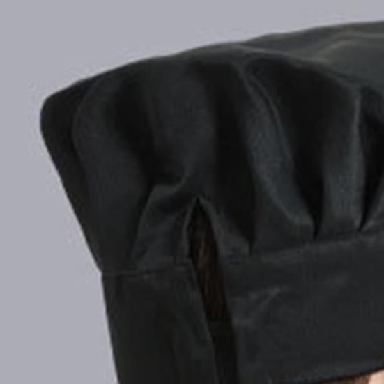 Yousheng Chef Hat Solid Color Flat Top Pleated Design Breathable Cotton Chef Hat Adjustable Fit Lightweight Cooking Cap