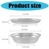 Stainless Steel Oval Shallow Plate/Basins for Home and Restaurant Portable Dinnerware Set for Outdoor Cooking Picnics