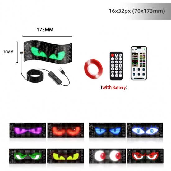 LED Devil Eye Light for Car Truck Windshield Animated LED Matrix Panel Sign Flexible Programmable Digital Display Light APP