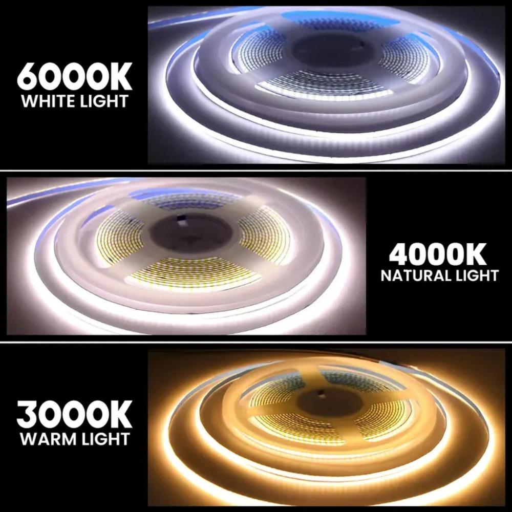 5V COB LED Strip Light with Touch Dimmer 320 LEDs/m USB Flexible Diode Tape for TV Backlight DIY Wall Room Decoration