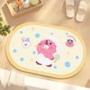 2pcs Cartoon Ruby Diatom Mud Floor Mat Toilet Water-absorbing Non-slip Foot Mat Entrance Door Mat