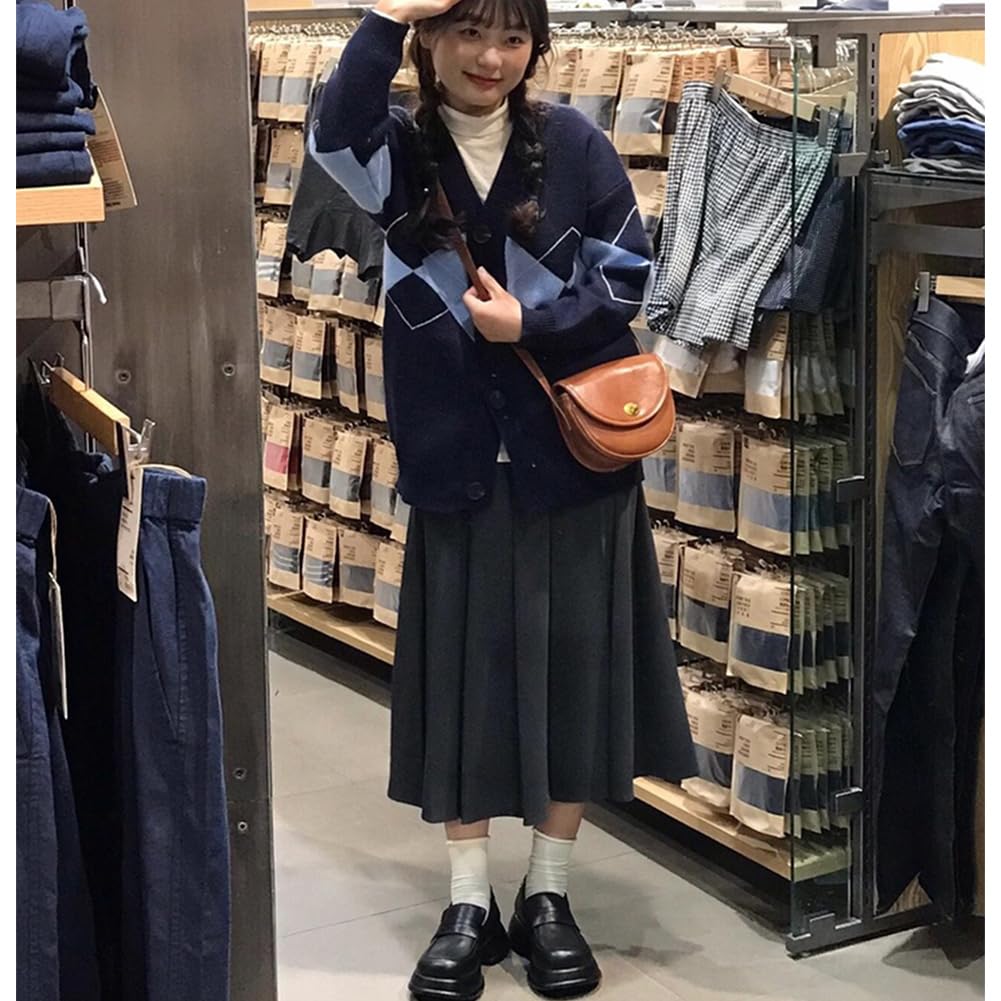 KANO SEIKA Pleated Long Skirt with Uniform Elastic High Loose Plus Sizes Simple Perfect for Everyday and Solid Size L Women's Belt, Skirt, Waist,