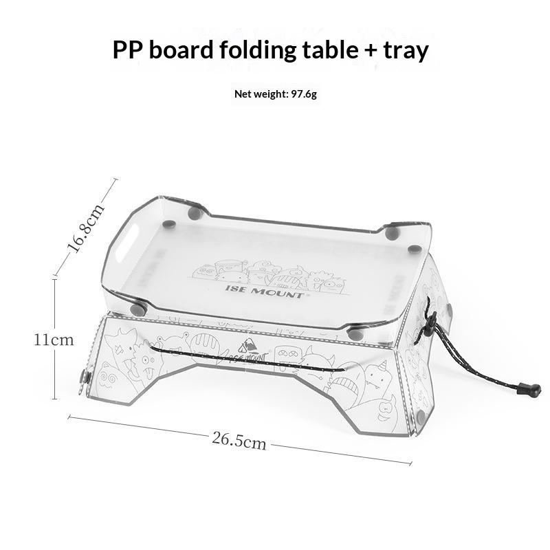 Ultralight Pp Folding Camping Table Mini Portable Heavy Duty For Hiking Picnic Outdoor Travel Gear