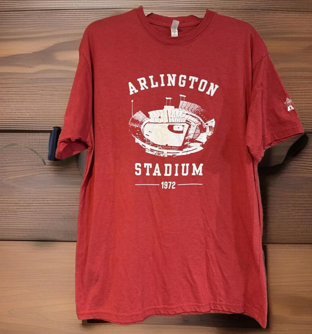 Arlington Stadium 1972 XL Texas Rangers Baseball Taco Casa Red Promo Unisex T-Shirt XXL