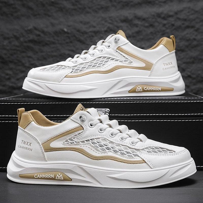 

Кеды студенческие маленькие белые туфли мужские летние дышащие большая сетка полые мужские туфли 2025 новые повседневные спортивные туфли молодежные 44