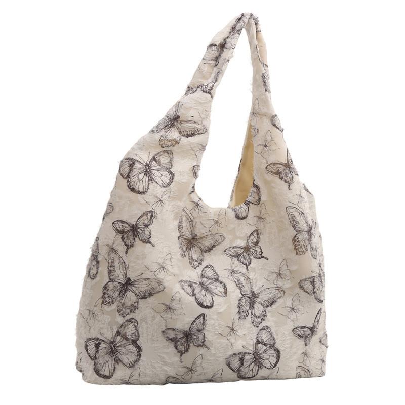 Trendy Japanese-inspired Large Capacity Shoulder Bag For Artistic And Casual Summer Looks