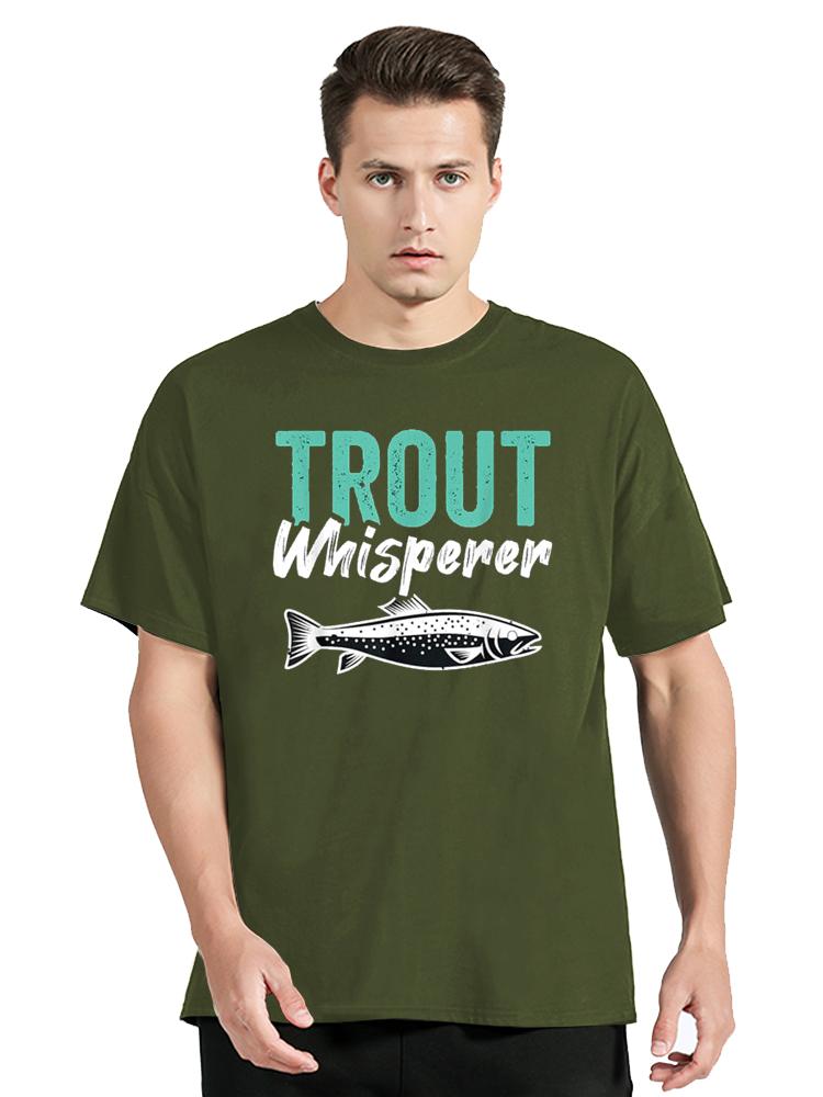 Unisex Tshirts Trout Fishing Steelhead Rainbow Trout Whisperer Gift Cotton Tee Shirt Fisherunisex Lake Time T Shirt  Gift Clothes