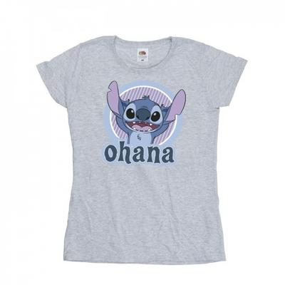 Womens/Ladies Lilo And Stitch Ohana Circle Cotton T-Shirt