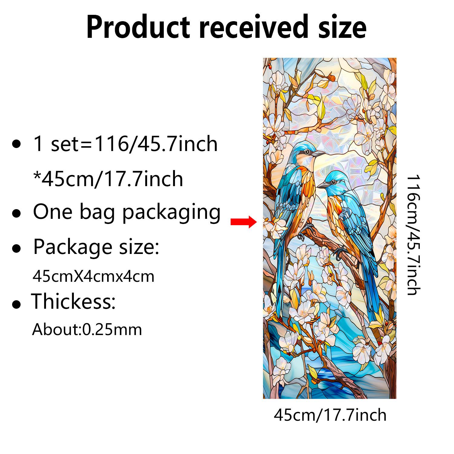 

Європейський Ретро Стиль Віконна Плівка ПВХ Електростатичні Наклейки на Скло Вітражні Віконні Плівки Статична Адгезія Матова Плівка для Скла 45cm*116cm