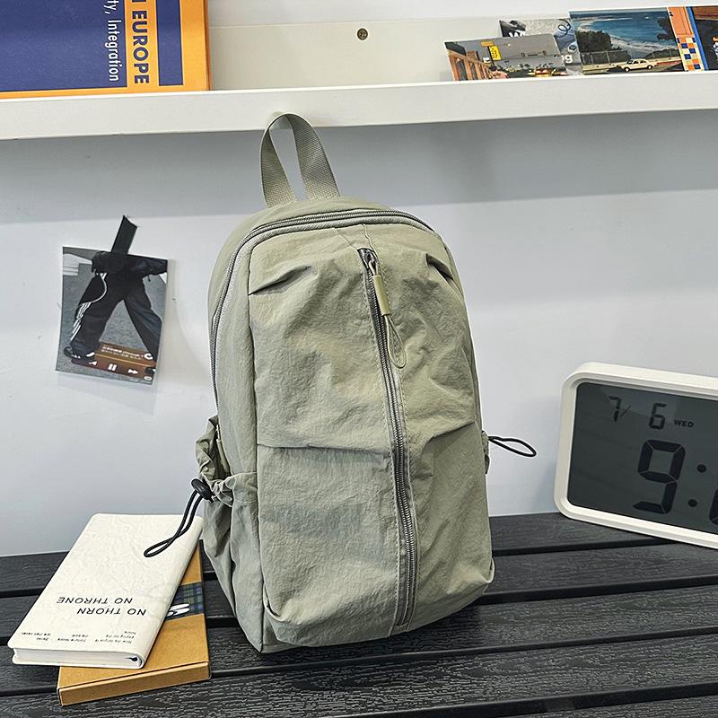 2-in-1 one-shoulder, double-shoulder backpack, chest bag, waterproof, wear-resistant, simple, solid color outdoor commuter bag, high value