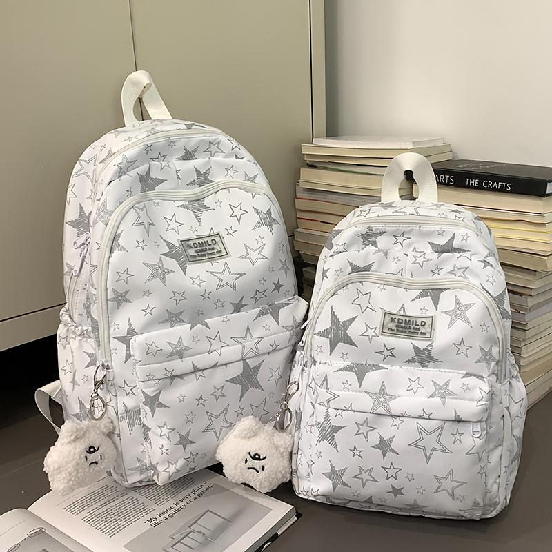 Zaino Scolastico per Studente delle Medie Zaino da Viaggio da Uomo a Grande Capacità con Stampa a Stelle da Donna