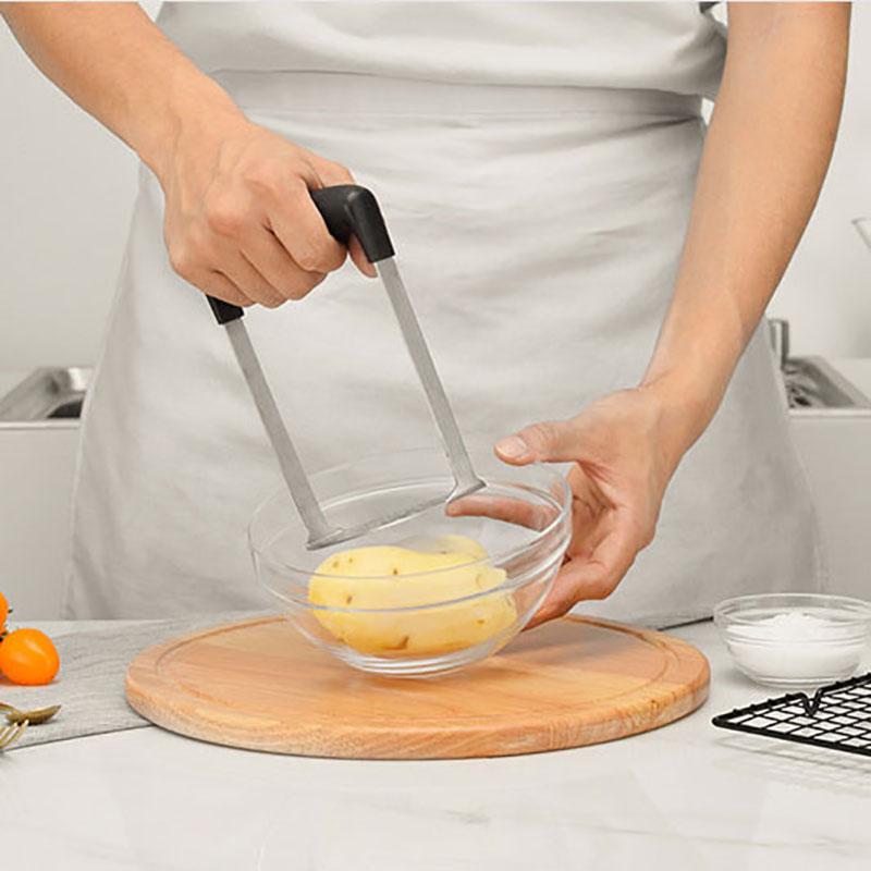 Stainless Steel Potato Masher Ricer Kitchen  Smooth Mashed Potatoes Crusher Fruit Vegetable Tools