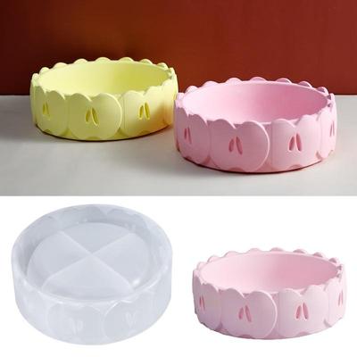 Creative Apple Storage Tray Silicone Mold Gypsum Pendant Apple Jewelry Storage Box Molds Ins Style Baking Dessert Tray Mould