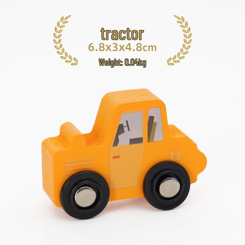 Leku Wooden Train Accessories: Cute Animal, Car, Ship, Spaceship - Compatible with Thomas the Train