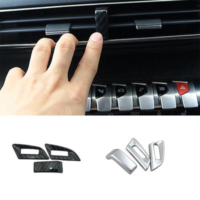 Para peugeot 3008 gt 5008 2017 2018 abs fibra de carbono centro central saída ar condicionado ac ventilação capa guarnição