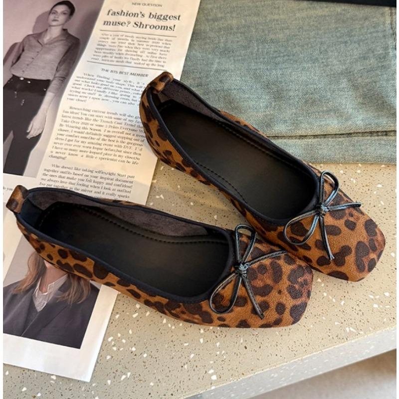 Leopard Print Women Mary Jane Shoes Casual Outdoor Square Toe Low Heel Spring Autumn Wedding Party Shoes Zapatos Mujer