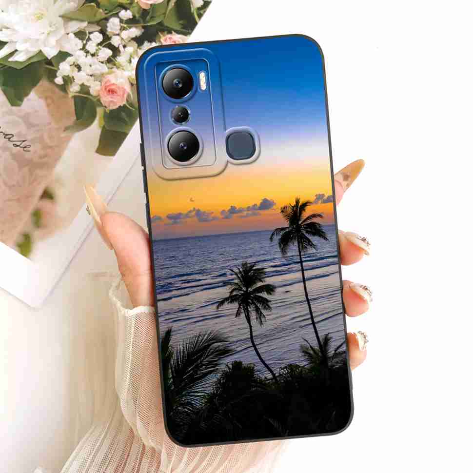 Für Infinix Hot 20i X665C X665E Hüllen Blume Schmetterling Silikon Weiche Abdeckung Für Infinix Hot 20i Hot20i Handy Rückseite Hülle