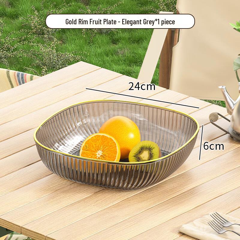 

ZISIZ Light Luxury Ceramic Snack & Fruit Plate