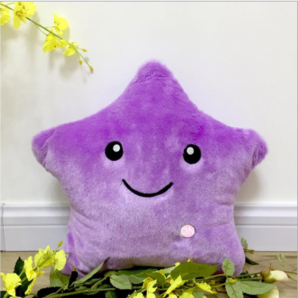 Soft Cotton Glowing LED Pillow, Twinkle Star Musical Plush Toy, Night Light and Decorative Item for Kids