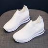Fashion Whit Ladies Shoes  Mesh Breathable Women FootwearHigh On Platform Slip Fashion 2024 Trends Designer Cheap Summer Offer Spring 39
