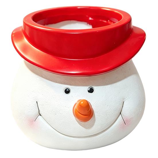Small Item Storage Holder Cute Santa Claus Resin Flowerpot, Decorative Christmas Desktop Creative Craft Planter, Hand Painted Container for