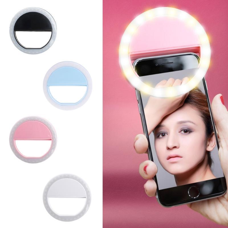 Buy Selfie Portable LED Ring Fill Light Camera Photography at affordable prices — free shipping