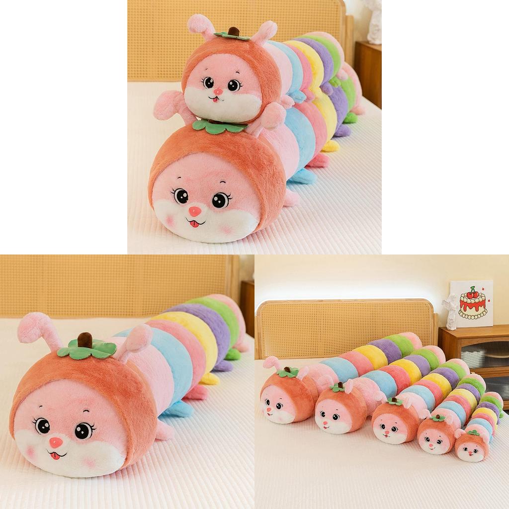 Colorful Long Plush Caterpillar For Kids Bedroom Comfort And Nap Support