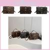 Trendy Vintage Leopard Print Handheld Small Square Bag With Luxurious Style And Versatile Use In Black Brown And Coffee