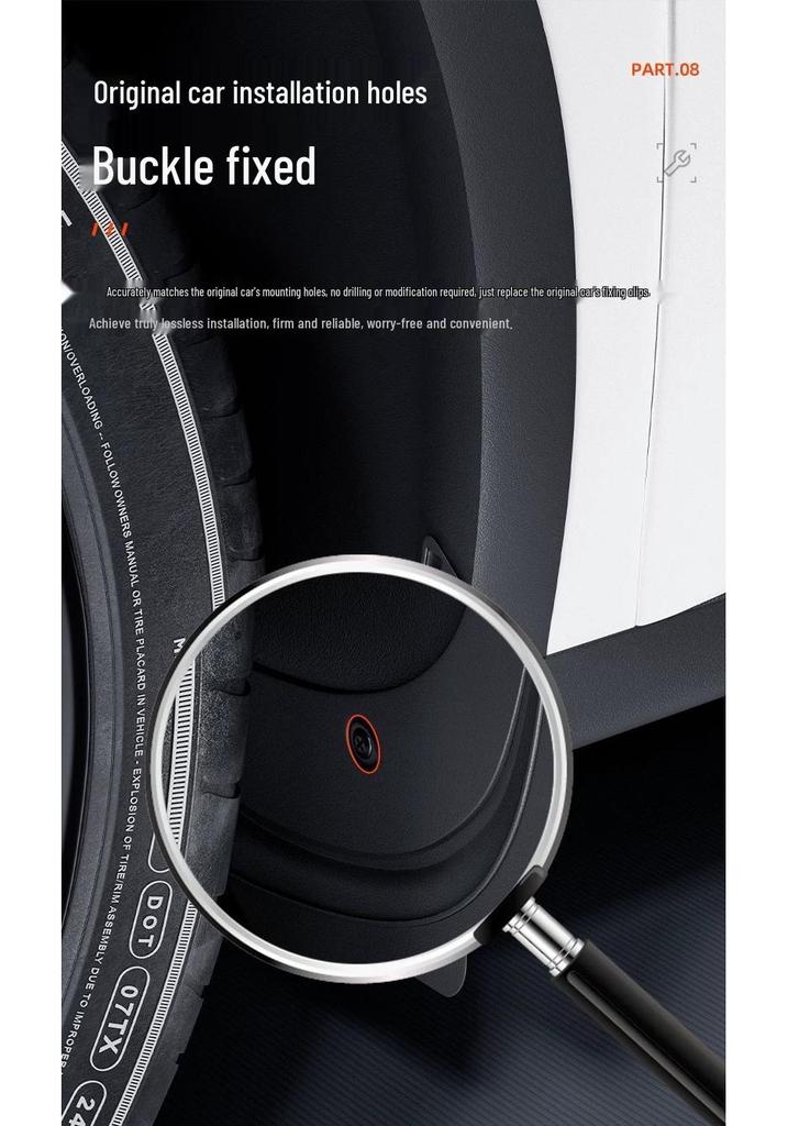 Tesla Mudguards: Updated Model 3/Y & Six-Seater Y Front Row Tire Modification Accessories