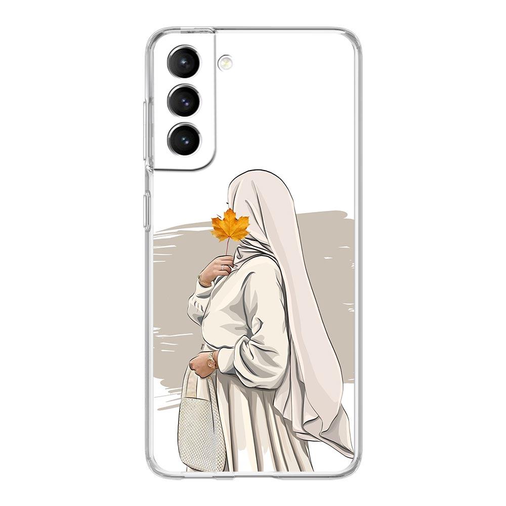 

Чехол для телефона Samsung Galaxy S25 S24 S23 FE S22 Ultra S20 S21 5G S10 S9 Plus S10E S8 Мягкий прозрачный чехол Мусульманская арабская девушка Samsung S22 5G