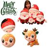 Cute Christmas Santa Claus Deer Plush Toy Doll For Kids