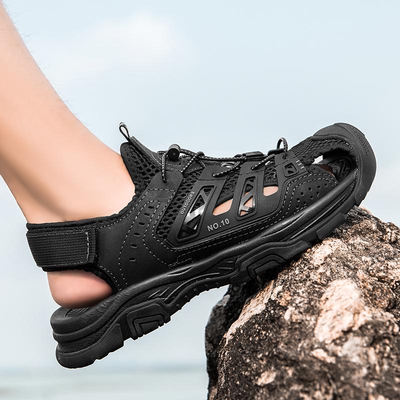 Men's Leather Sandals Beach Sandals