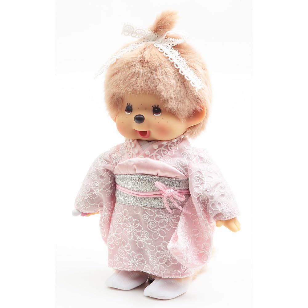 Kyugetsu Offizielles Original Kimono Monchhichi Mädchen Milch Tee Braun IPM-110-Z