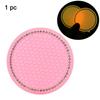 2pcs Non-slip Car Water Cup Pad Luminous Car Coaster Pad Mat Cup Bottle Holder Rhinestone Rubber Pad Mat Car Styling Accessories